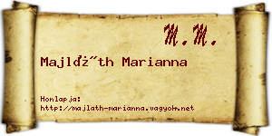 Majláth Marianna névjegykártya