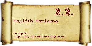 Majláth Marianna névjegykártya